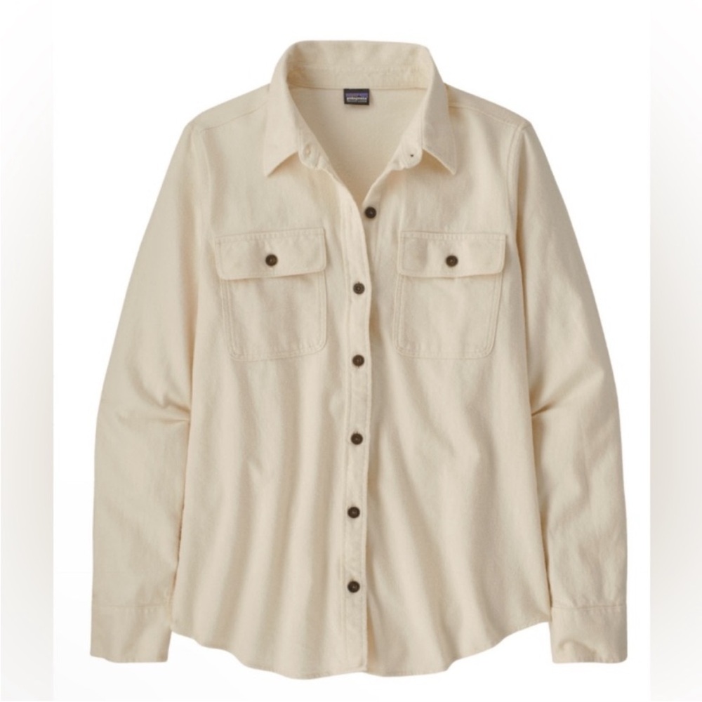 Patagonia long sleeve organic cotton midweight fjord flannel undyed natural